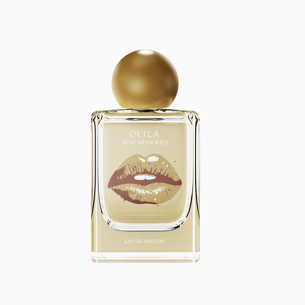 Golden Orb Lip Print Perfume Bottle