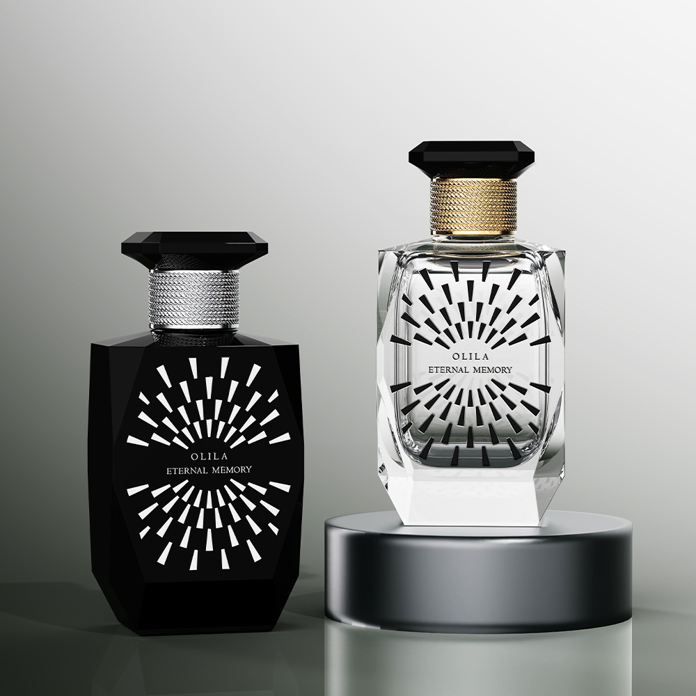 Empty Square Glass Perfume Bottle