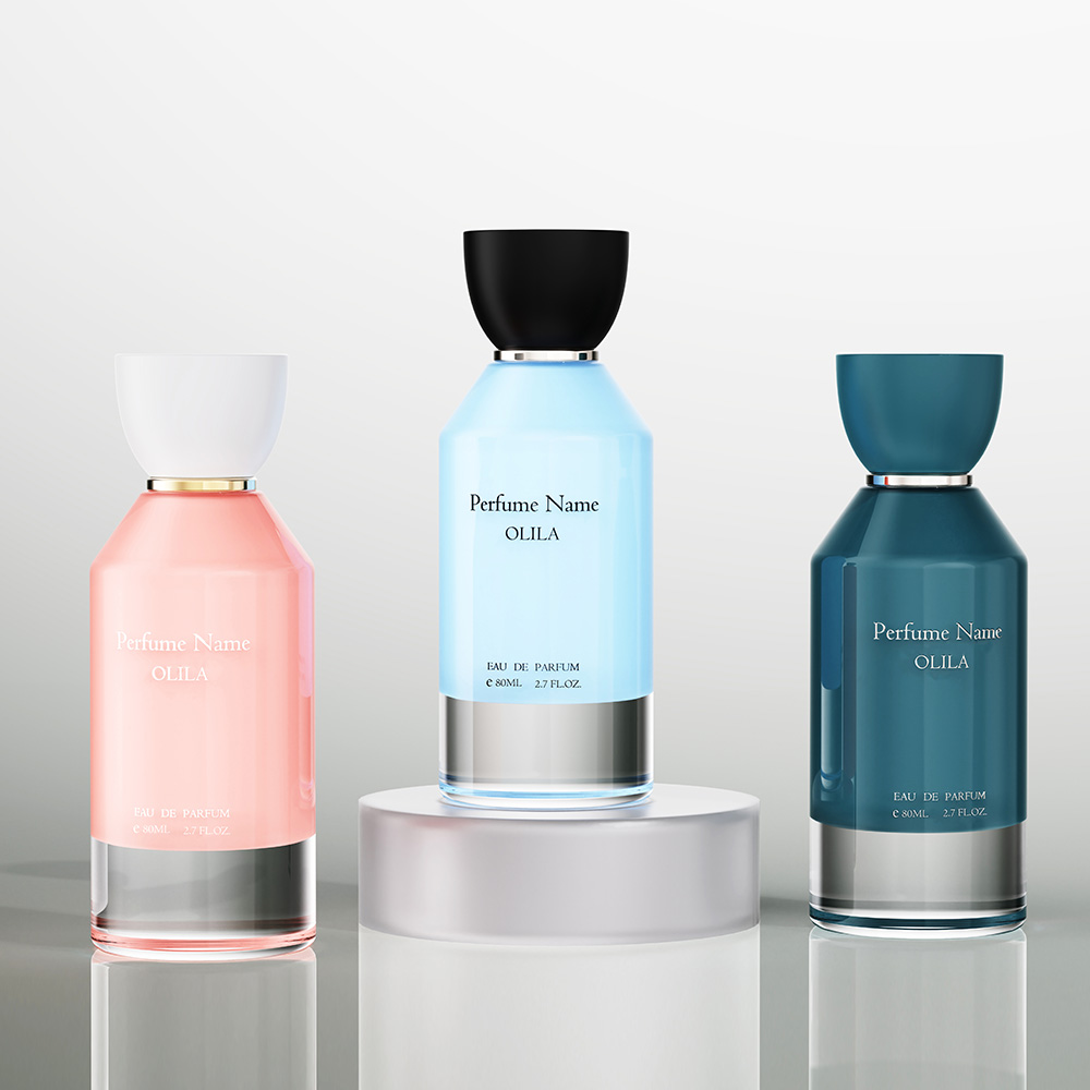 Two-Tone Bowl Cap Perfume Bottle