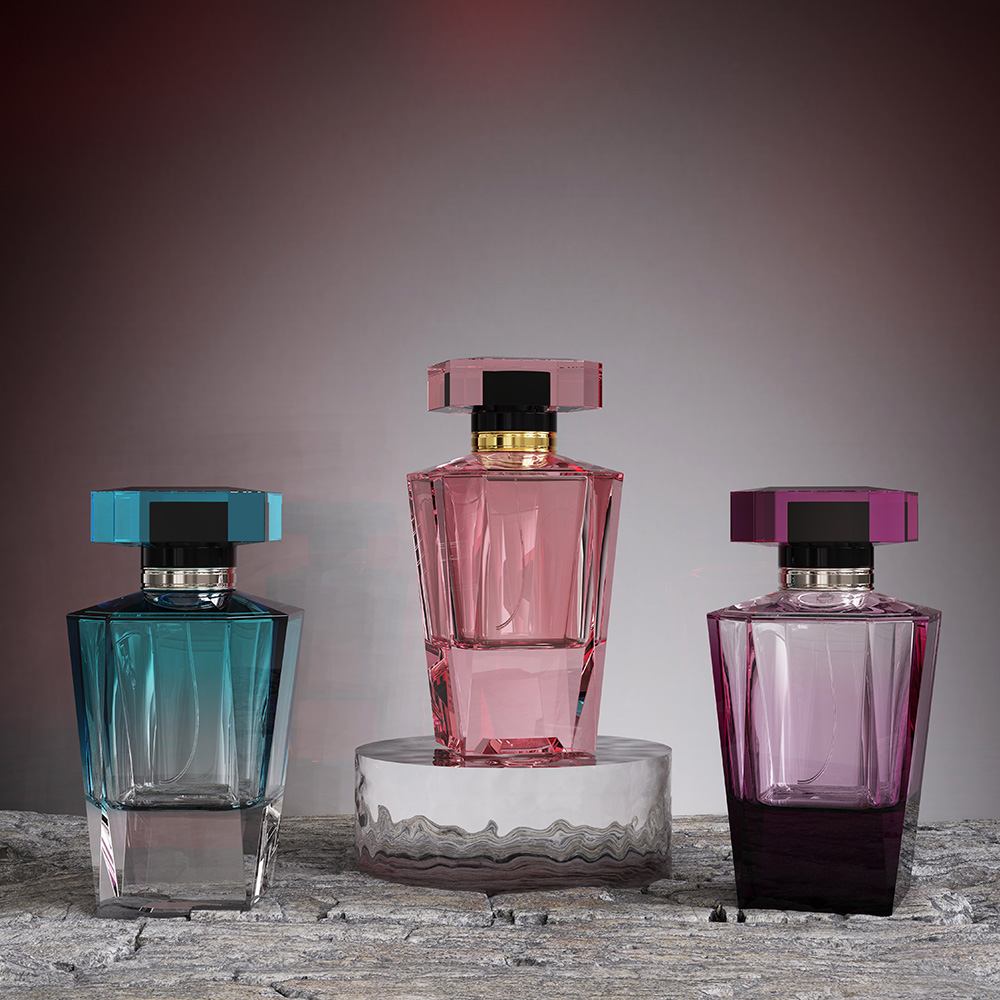 Geometric Jewel Tinted Perfume Bottle