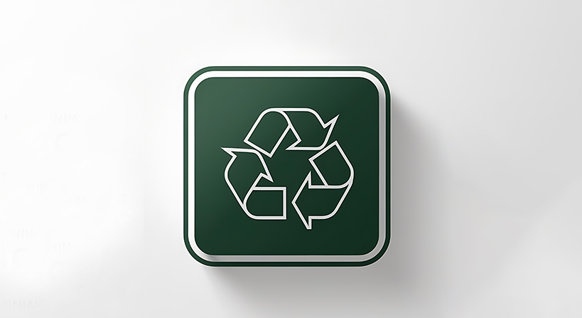 Recyclable Glass Symbol