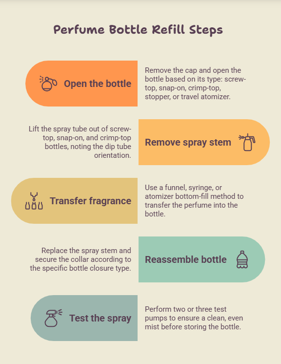 perfume bottle refill steps